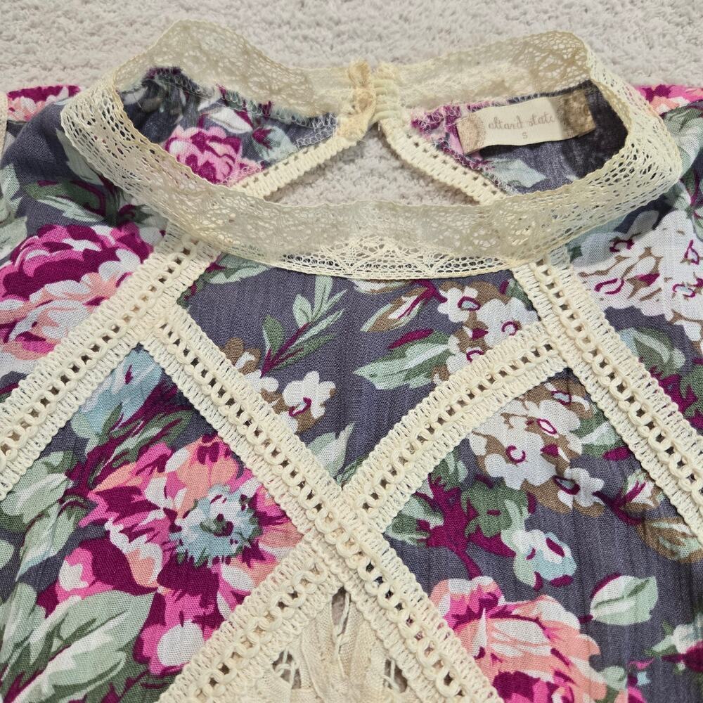 Altar'd State Floral Crochet Lace Sleeveless Dress Sz S Boho Chic Festival - Picture 2 of 12